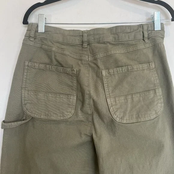 Marine Layer Style 14934 Green Taper Leg Carpenter Utility Pants Stretch 10 - Picture 8 of 11